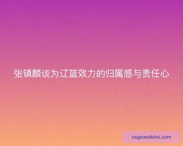 张镇麟谈为辽篮效力的归属感与责任心