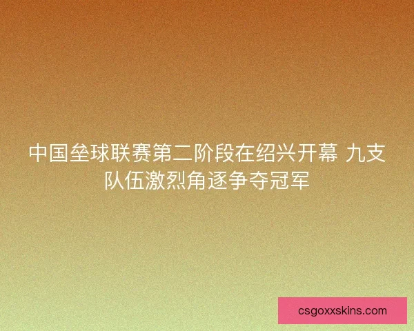 中国垒球联赛第二阶段在绍兴开幕 九支队伍激烈角逐争夺冠军
